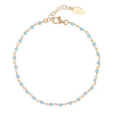 Bracciale Dorato con Cristalli Azzurri