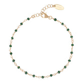 Bracciale Dorato con Cristalli Verdi