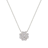 Collana "Quadrifoglio" in Argento con Zirconi
