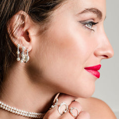 MONO-ORECCHINO HOOP 3 PERLE - GALACTICA ice