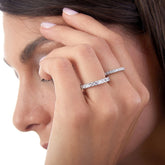 Anello Veretta in argento bianco 504480-15