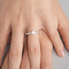 Anello solitario in argento 520380-15