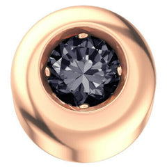 Diamante Nero Montatura Cipollina Oro Rosa (0,02)