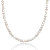 Collana Donna Girocollo Perle Miluna 4,5-5 mm Oro Bianco 18 KT 1MPA455-40NL587