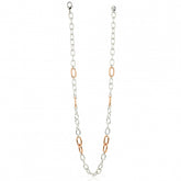 Collana in bronzo dorato rosa ed argentato 491485