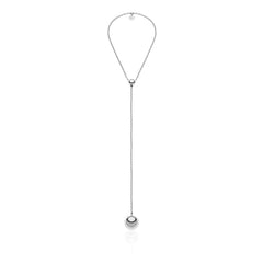 Collana argentata con sfera