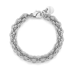 Bracciale multifilo in catena rolò argentata 549510