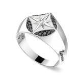 Anello chevalier Zancan in argento