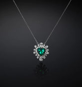 COLLANA PENDENTE CUORE EMERALD