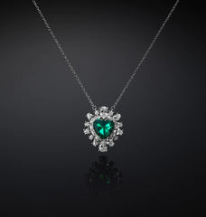 COLLANA PENDENTE CUORE EMERALD