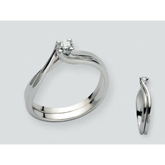 Anello solitario Miluna LID1511-D8 oro bianco diamante