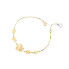 BRACCIALE CON ANGELO E STELLE IN ORO SKU: NKT286