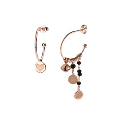 Orecchini Cerchio Asimmetrici - Gipsy Tierra Black