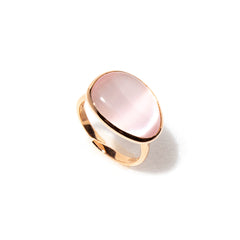 Anello Madi Laguna Goccia con Quarzo Idrotermale Rosa Cod. 3892613