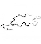 Collana rosario grani neri 4ucl3747