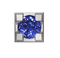 Zaffiro Blu Con Griffe Oro Bianco (0,02) dchz3312