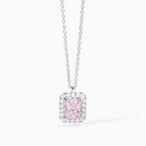Girocollo in argento con zircone rosa DESIDERIO INFINITO 553652