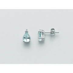 Miluna orecchini oro bianco acquamarina e diamante ERD2492