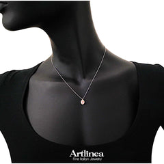 Collana in oro 18 kt, con Morganite e Diamanti