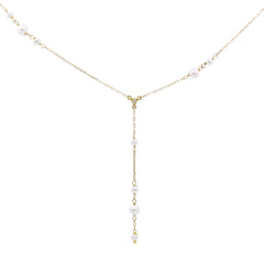 GIROCOLLO ROSARIO CON MINI PERLE - ORO18KT