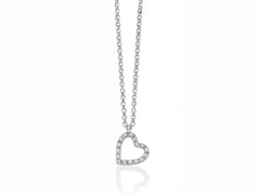 Collana Donna Miluna Cuore Argento 925 con diamanti