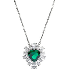 COLLANA PENDENTE CUORE EMERALD