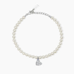 Bracciale perle con cuore