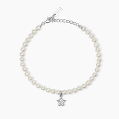 Bracciale con perle conchiglia e stella POLVERE DI STELLE