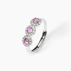 Anello in argento con tormaline sintetiche MILANESIENNE