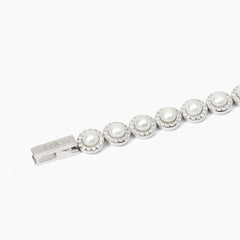 Bracciale tennis in argento con perle e zirconi MILANESIENNE 533826-18