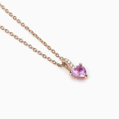 Girocollo in argento con tormalina sintetica ROUGE