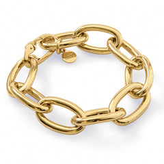 Bracciale catena forzatina in bronzo dorato lucido 498345