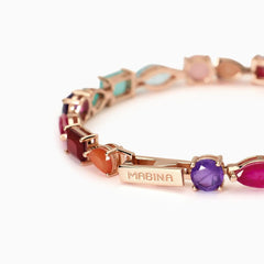 Bracciale placcato oro rosa con fusion stone SANTORINI