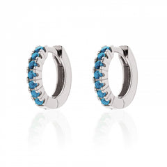 Orecchini in argento con zirconia cubica azzurro 520795