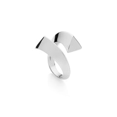 Anello contrarié argentato 540196