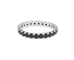 Anello in Argento e zirconi neri