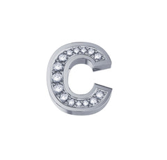 Iniziale C oro bianco con diamanti DCHF3319C.002