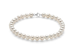 +Bracciale di perle Oriente con chiusura in oro bianco
