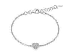 +Bracciale Giochi di luce in argento e topazi con cuore piccolo