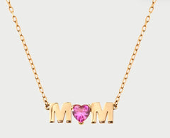 MUM
Girocollo MOM con pietra colorata centrale