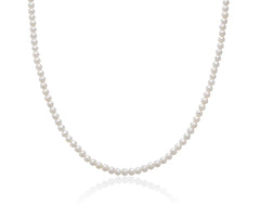 +Collana di perle Oriente con chiusura in oro bianco 40 cm