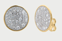 Orecchini lobo cerchio pavè oversized