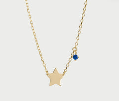 Girocollo stella e punto luce