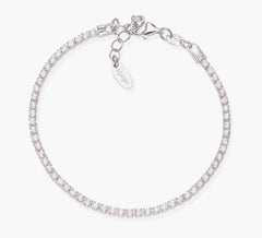 Bracciale Tennis Rodio Zirconi Bianchi