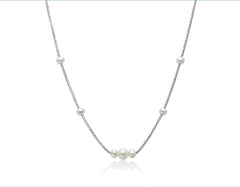 +Collana in argento con perle Oriente