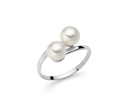 + Anello contrarié con perle Oriente