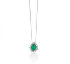 +Collana con smeraldo a goccia