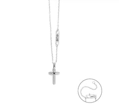 Collana croce con zircone nero 4ucl7822