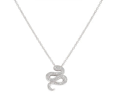 Collana Serpente Zirconi Bianchi