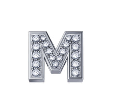 Lettera M Classica in oro bianco e diamanti  DCHF3319M.002